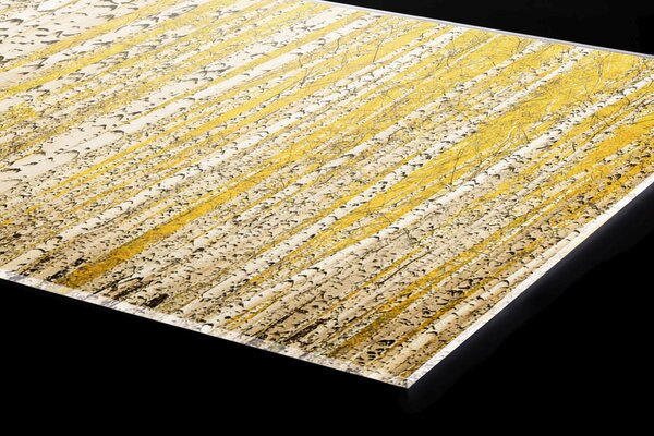 DIMEX | Plexisklo za kuchynskú linku PGT-06040-197 | 60 x 40 cm Žltý brezový háj