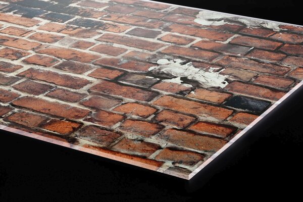 DIMEX | Plexisklo za kuchynskú linku PGT-08040-305 | 80 x 40 cm Oprýskaný tehlový múr