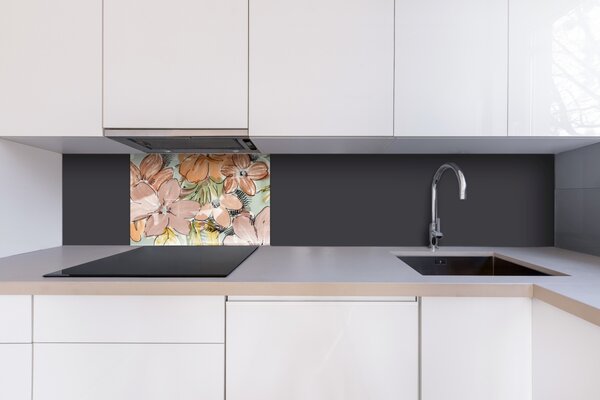 DIMEX | Plexisklo za kuchynskú linku PGT-06040-215 | 60 x 40 cm Farebný kvetinový vzor