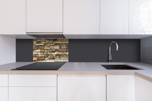 DIMEX | Plexisklo za kuchynskú linku PGT-06040-256 | 60 x 40 cm Béžové kamenné obloženie