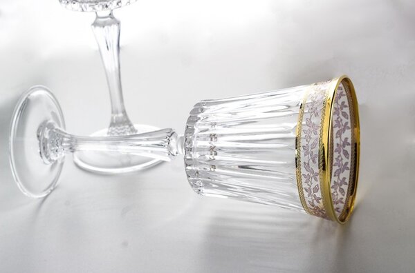 BOHEMIA PRESTIGE DORATO POHÁR NA VÍNO 230ML SADA 6 KS