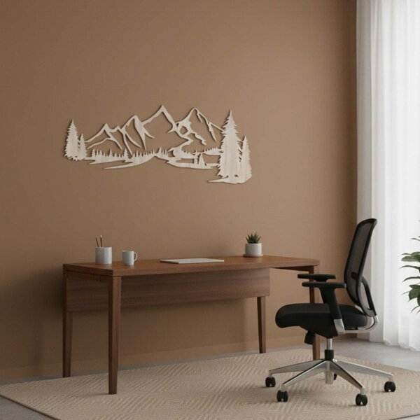 Drevený obraz na stenu - Hory a les | SOFI: HDF - Dub Sonoma 55 x 20 cm 4360-78511 FB-HDF0414