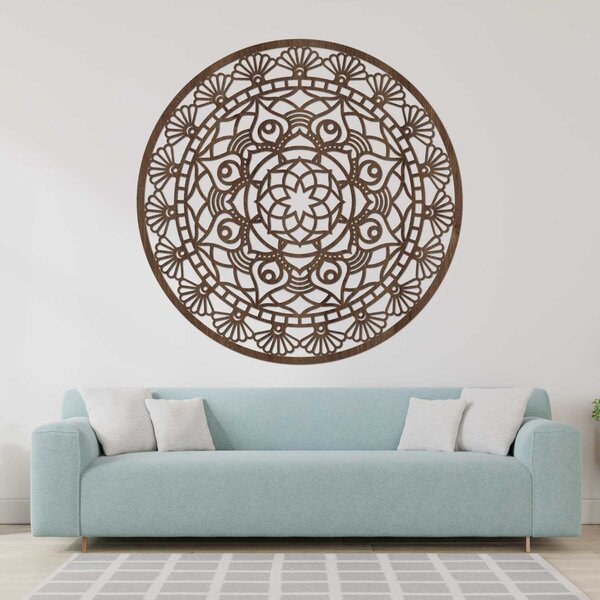 Vyrezávaná moderná mandala kvet života | ZIBEZI: HDF - Javor 130 cm 4374-104480 HDF0176