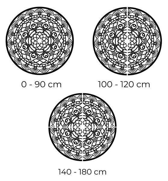Vyrezávaná moderná mandala kvet života | ZIBEZI: HDF - Javor 130 cm 4374-104480 HDF0176