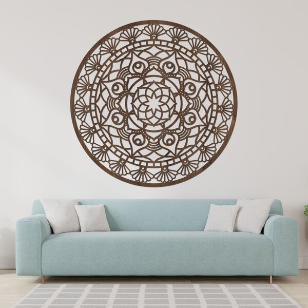 Vyrezávaná moderná mandala kvet života | ZIBEZI: HDF - Javor 130 cm 4374-104480 HDF0176