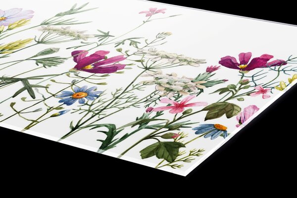 DIMEX | Plexisklo za kuchynskú linku PGT-06040-144 | 60 x 40 cm Kvetinový vzor