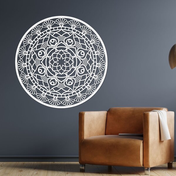 Vyrezávaná moderná mandala kvet života | ZIBEZI: HDF - Javor 130 cm 4374-104480 HDF0176