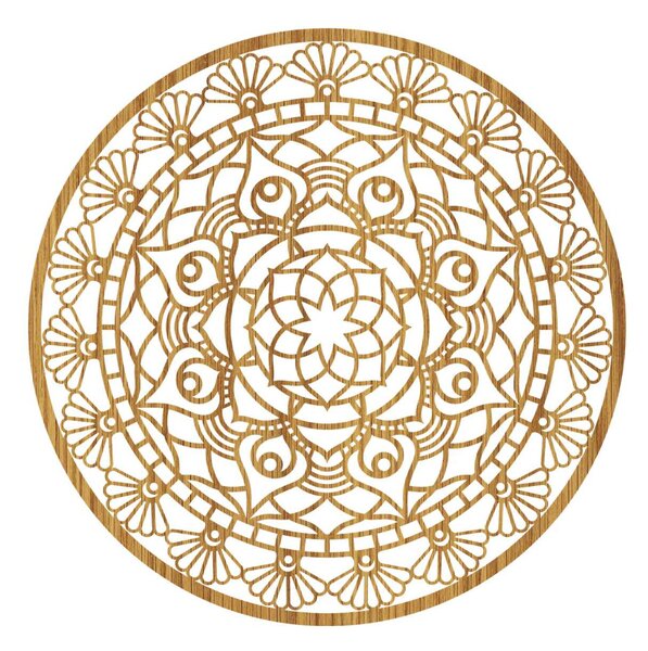 Vyrezávaná moderná mandala kvet života | ZIBEZI: HDF - Javor 130 cm 4374-104480 HDF0176