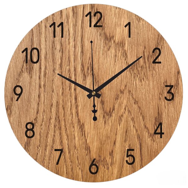 Drevené hodiny do obývačky | MOTREAL: Preglejka Dub - Natural 3041 20 cm 4376-111688 MAS002-A