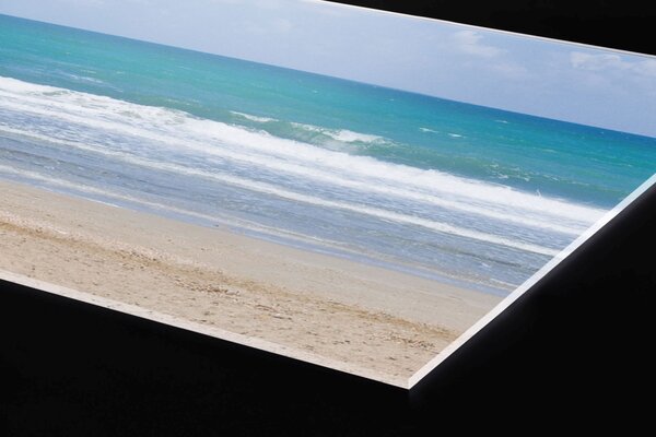 DIMEX | Plexisklo za kuchynskú linku PGT-06040-090 | 60 x 40 cm Pláž