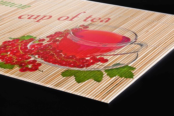 DIMEX | Plexisklo za kuchynskú linku PGT-06060-024 | 60 x 60 cm Čaj