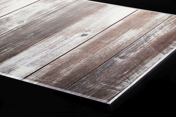 DIMEX | Plexisklo za kuchynskú linku PGT-06040-292 | 60 x 40 cm Stierané drevené dosky