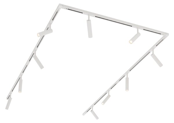 Moderný koľajnicový systém s 10 bodovými svetlami biely 1-fázový - Slimline Uzzy