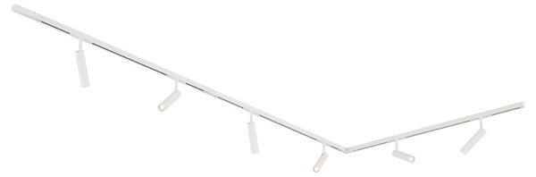 Moderný koľajnicový systém s 6 bielymi bodovými svetlami 1-fázový - Slimline Uzzy