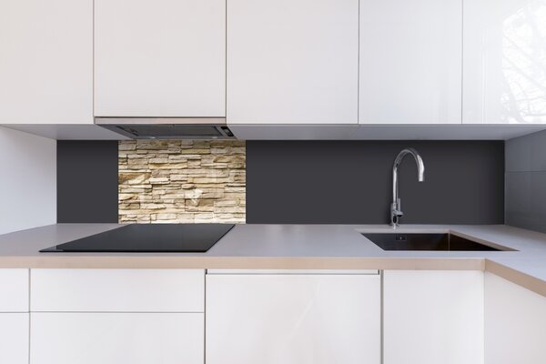 DIMEX | Plexisklo za kuchynskú linku PGT-06040-259 | 60 x 40 cm Béžové prírodné obloženie