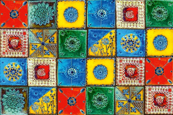 DIMEX | Plexisklo za kuchynskú linku PGT-06040-107 | 60 x 40 cm Lisabonské kachličky