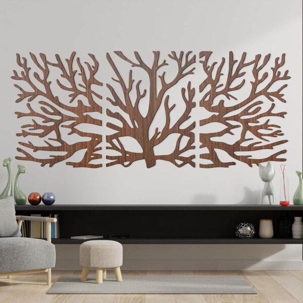 Trojdielny obraz konáre - Moderné vetvy stromu na stenu | JOJKO: HDF - Javor 50 x 20 cm 4381-112797 HDF0502