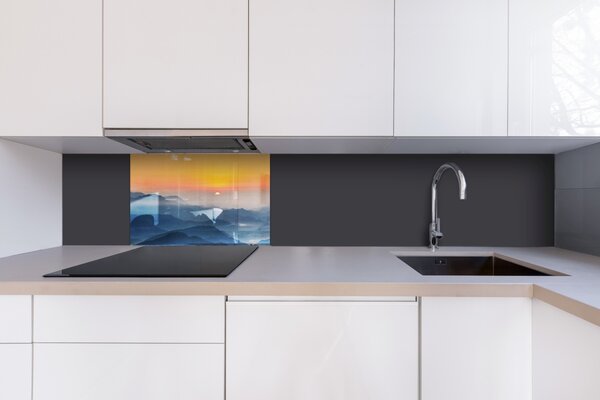 DIMEX | Plexisklo za kuchynskú linku PGT-06040-202 | 60 x 40 cm Východ slnka v Himalájach