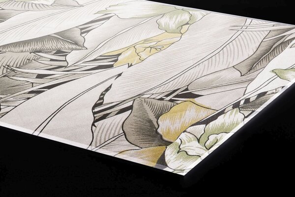 DIMEX | Plexisklo za kuchynskú linku PGT-06040-220 | 60 x 40 cm Dizajnový kvetinový vzor