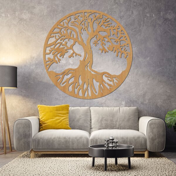 Drevený obraz strom života | ROMNI: HDF - Orech 20 cm 4387-81247 HDF0154