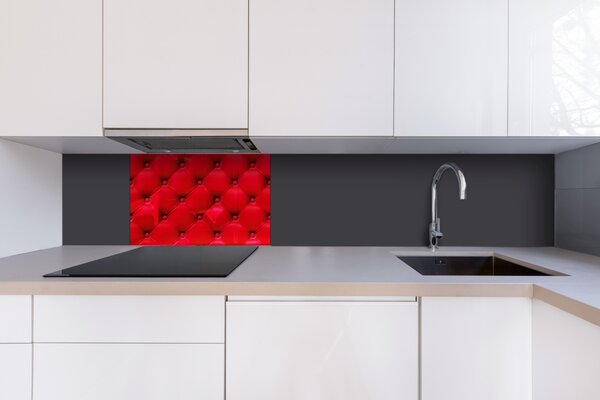 DIMEX | Plexisklo za kuchynskú linku PGT-06040-070 | 60 x 40 cm Červený poťah