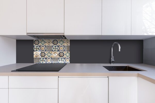 DIMEX | Plexisklo za kuchynskú linku PGT-06040-165 | 60 x 40 cm Modré kachličky