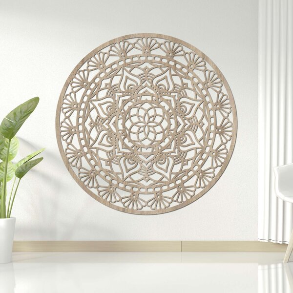 Elegantná drevená mandala kvet života | AFORDI: HDF - Javor 20 cm 4666-109892 HDF0507-akcia20