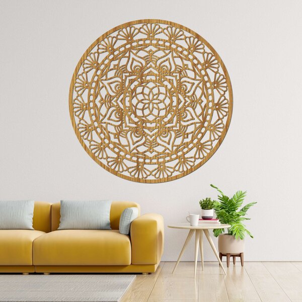 Elegantná drevená mandala kvet života | AFORDI: HDF - Javor 20 cm 4666-109892 HDF0507-akcia20