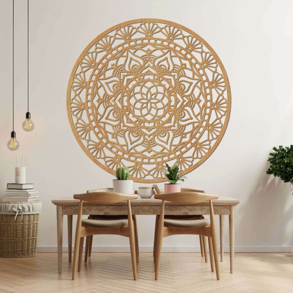 Elegantná drevená mandala kvet života | AFORDI: HDF - Javor 20 cm 4666-109892 HDF0507-akcia20
