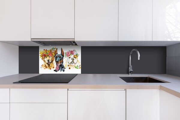 DIMEX | Plexisklo za kuchynskú linku PGT-06040-110 | 60 x 40 cm Portét psov