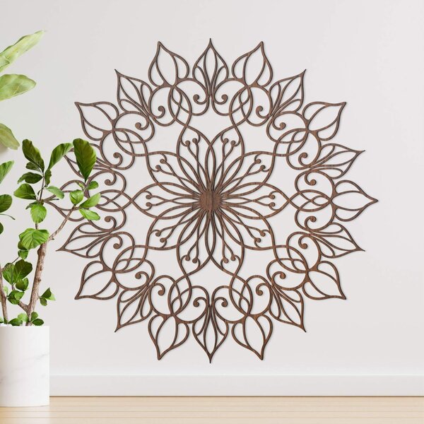 Drevená nástenná dekorácia Mandala Lotus | QUASAR: HDF - Javor 20 cm 4394-113018 HDF0247