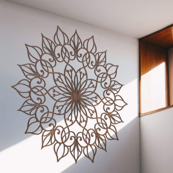Drevená nástenná dekorácia Mandala Lotus | QUASAR: HDF - Javor 20 cm 4394-113018 HDF0247