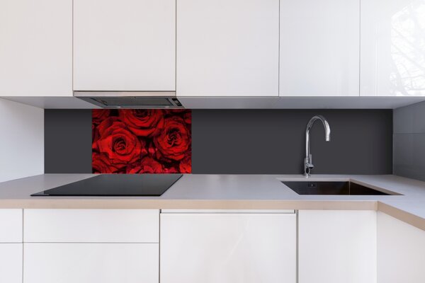 DIMEX | Plexisklo za kuchynskú linku PGT-06040-132 | 60 x 40 cm Červené ruže