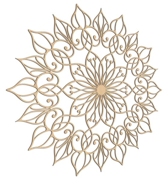 Drevená nástenná dekorácia Mandala Lotus | QUASAR: HDF - Javor 20 cm 4394-113018 HDF0247