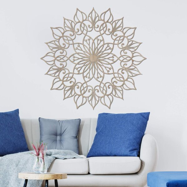 Drevená nástenná dekorácia Mandala Lotus | QUASAR: HDF - Javor 20 cm 4394-113018 HDF0247