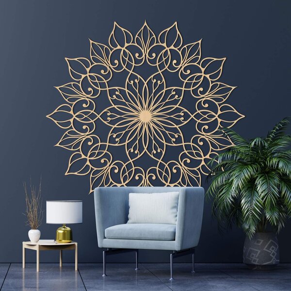 Drevená nástenná dekorácia Mandala Lotus | QUASAR: HDF - Javor 20 cm 4394-113018 HDF0247