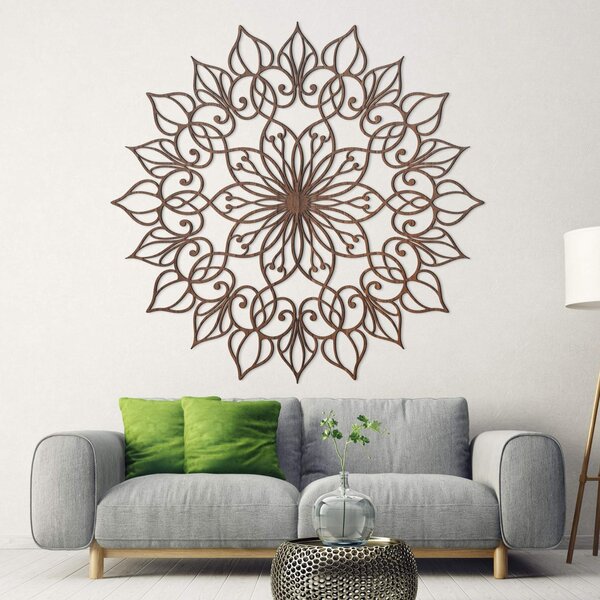 Drevená nástenná dekorácia Mandala Lotus | QUASAR: HDF - Javor 20 cm 4394-113018 HDF0247