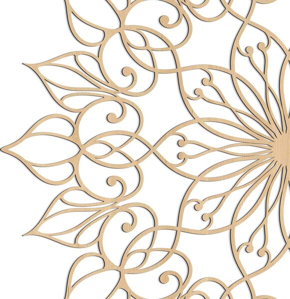 Drevená nástenná dekorácia Mandala Lotus | QUASAR: HDF - Javor 20 cm 4394-113018 HDF0247