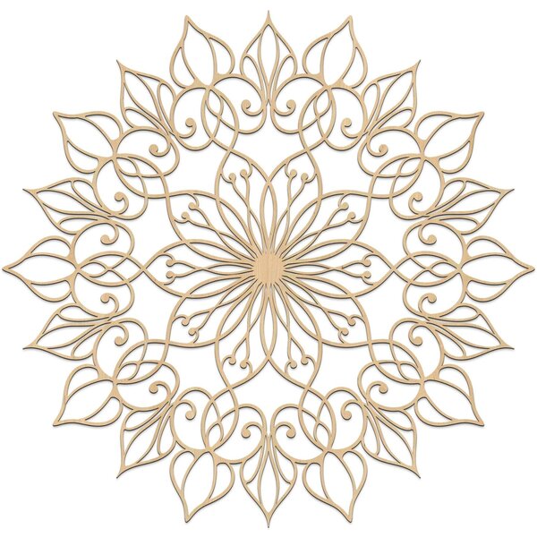 Drevená nástenná dekorácia Mandala Lotus | QUASAR: HDF - Javor 20 cm 4394-113018 HDF0247