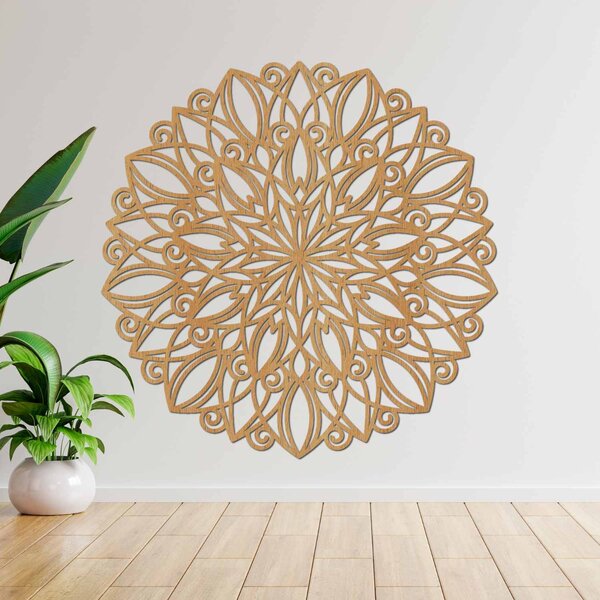Mandala na stenu – symbol rovnováhy a krásy | REBUSS: HDF - Zlatý Dub 20 cm 4395-82316 HDF0246