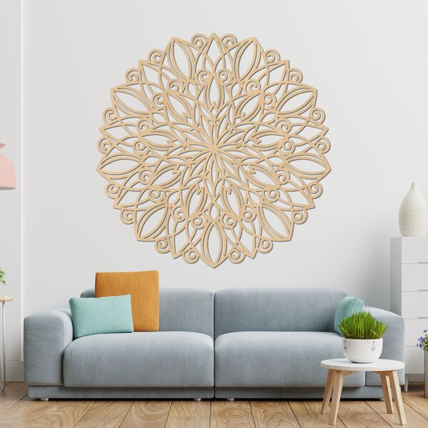 Mandala na stenu – symbol rovnováhy a krásy | REBUSS: HDF - Zlatý Dub 20 cm 4395-82316 HDF0246