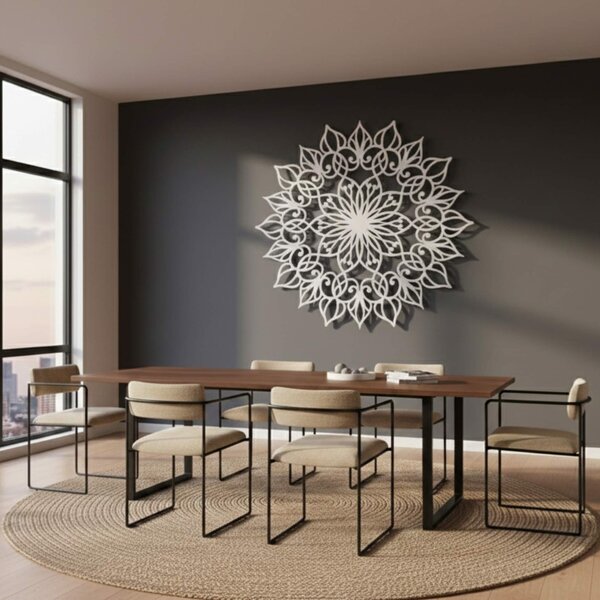 Drevená nástenná dekorácia Mandala Lotus | QUASAR: HDF - Javor 20 cm 4394-113018 HDF0247