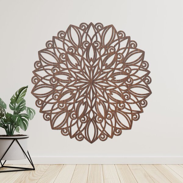 Mandala na stenu – symbol rovnováhy a krásy | REBUSS: HDF - Zlatý Dub 20 cm 4395-82316 HDF0246
