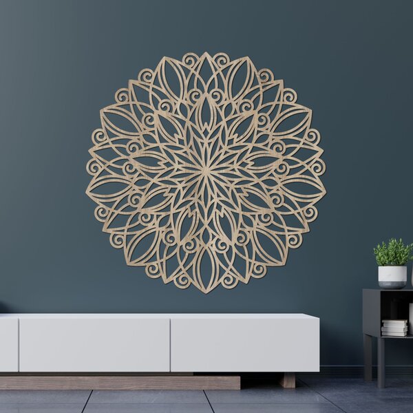 Mandala na stenu – symbol rovnováhy a krásy | REBUSS: HDF - Zlatý Dub 20 cm 4395-82316 HDF0246