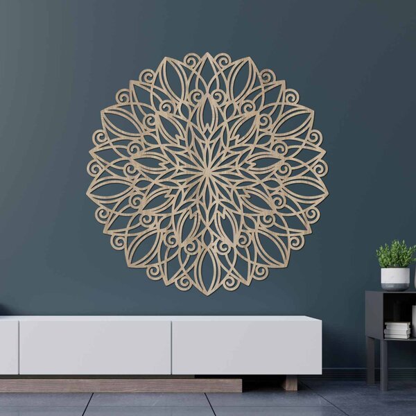 Mandala na stenu – symbol rovnováhy a krásy | REBUSS: HDF - Zlatý Dub 20 cm 4395-82316 HDF0246