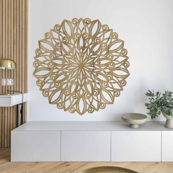 Mandala na stenu – symbol rovnováhy a krásy | REBUSS: HDF - Zlatý Dub 20 cm 4395-82316 HDF0246