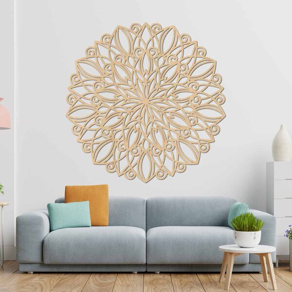 Mandala na stenu – symbol rovnováhy a krásy | REBUSS: HDF - Zlatý Dub 20 cm 4395-82316 HDF0246