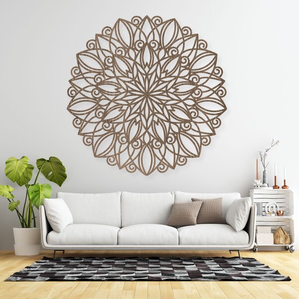 Mandala na stenu – symbol rovnováhy a krásy | REBUSS: HDF - Zlatý Dub 20 cm 4395-82316 HDF0246