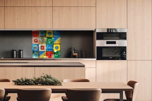 DIMEX | Plexisklo za kuchynskú linku PGT-06060-107 | 60 x 60 cm Lisabonské kachličky