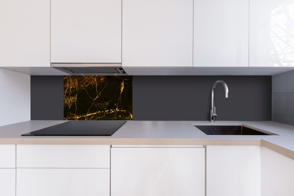 DIMEX | Plexisklo za kuchynskú linku PGT-06040-279 | 60 x 40 cm Čiernozlatý mramor
